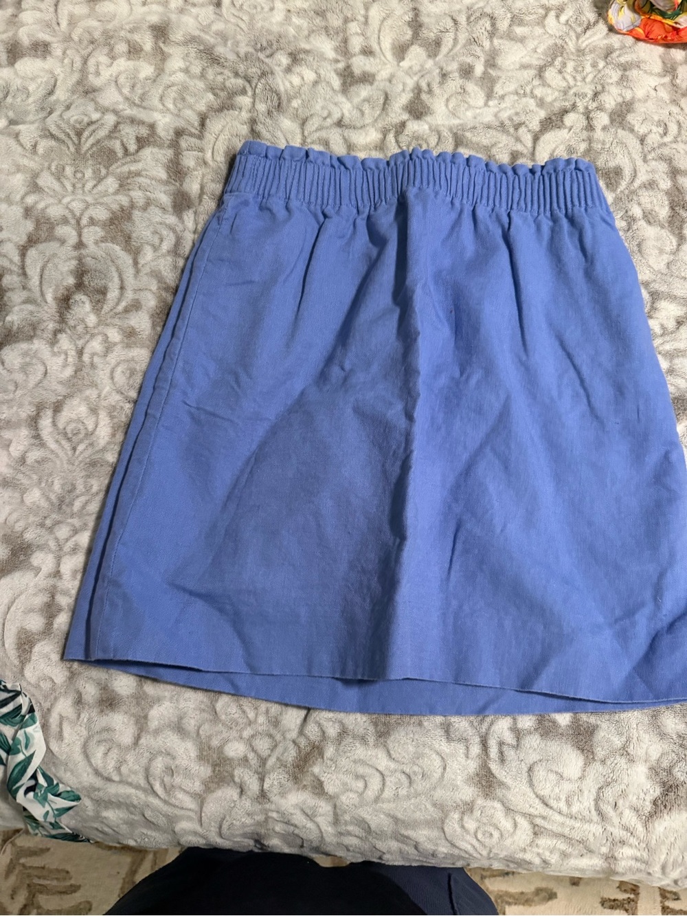 J. Crew Periwinkle Mini Skirt with Elastic Waist